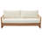 3-Seater Modern Coastal Solid Wood Frame Chenille Sofa with Open Arm Design-124210216