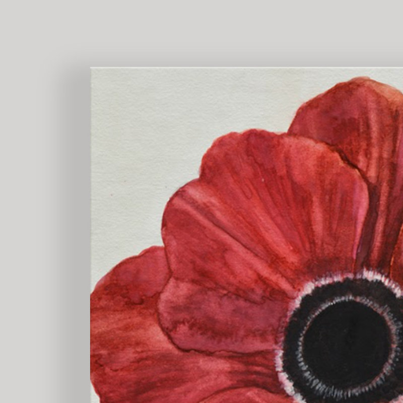 «Graceful Poppy I-IV» par Norman Wyatt Jr., ensemble de 4 reproductions d'art sur toiles tendues, H 60 po x l 40po x P 1,5 po
