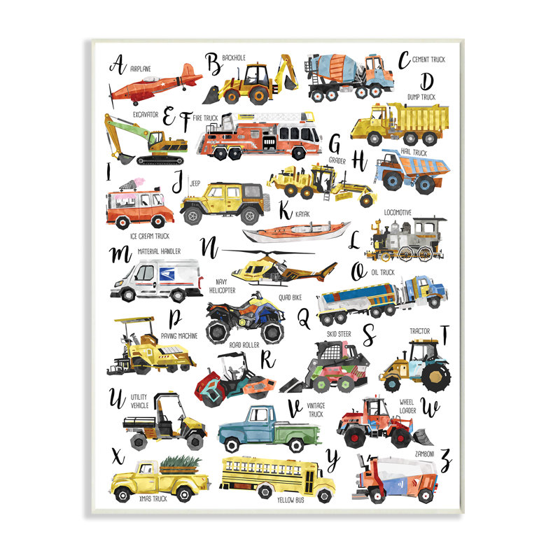 Charte de l'alphabet pour enfants Dyal, H 19 po x l 13 po, Plaque murale