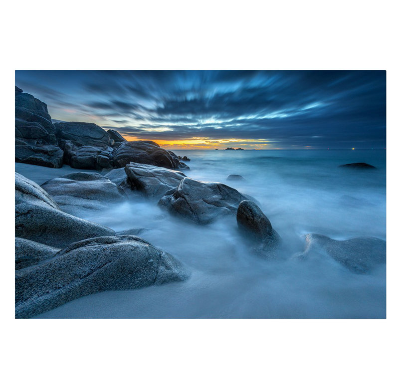 «Blue Hour for a Blue Ocean» par Jendras, reproduction de photo sur toile tendue, H 30 po x l 47 po x P 2 po