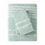 Housse de couette en coton pour lit double / grand lit, conception à rayures avec couvre-oreillers inversés et assortis 3 pièces pour lit double / grand