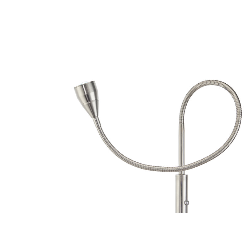 FOCUS PRO Adjustable Beam Floor Lamp - Brushed Nickel