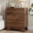 Fluted 3 -Drawers Dresser For Bedroom With Dresser Organizer, 23.6''W  Chest of Drawers ,Nightstand-1277452930