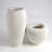Baleen Cachepot-Ivory w/Brown Edges