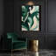 Abstrait art figuratif vert sur toile 95