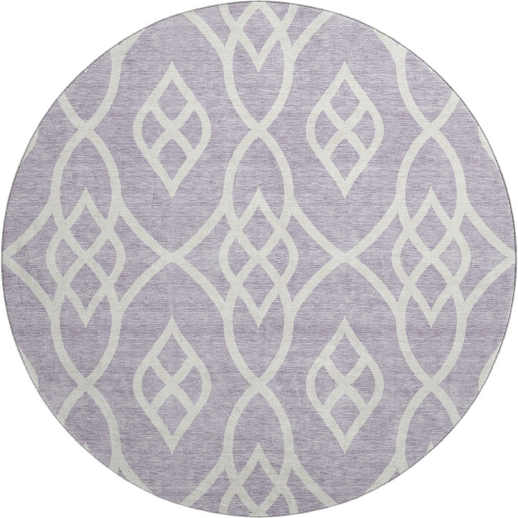 Premium Machine Washable Prisco Lavender Rug
