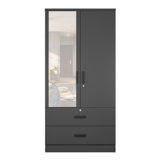 Majoch Mirrored 2 Door Wardrobe & 2 Drawers