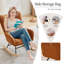 Chaise berçante, fauteuil à bascule rembourré avec dossier ergonomique et accoudoirs-1684259506
