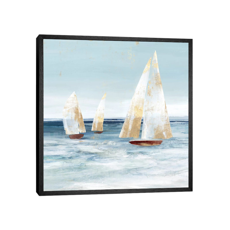 Mainsail by Isabelle Z - Painting on Canvas, Black Framed, 93.98 cm H x 93.98 cm W