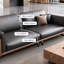 Coussin de canapé modulaire en similicuir noir-2038481148-2038481150