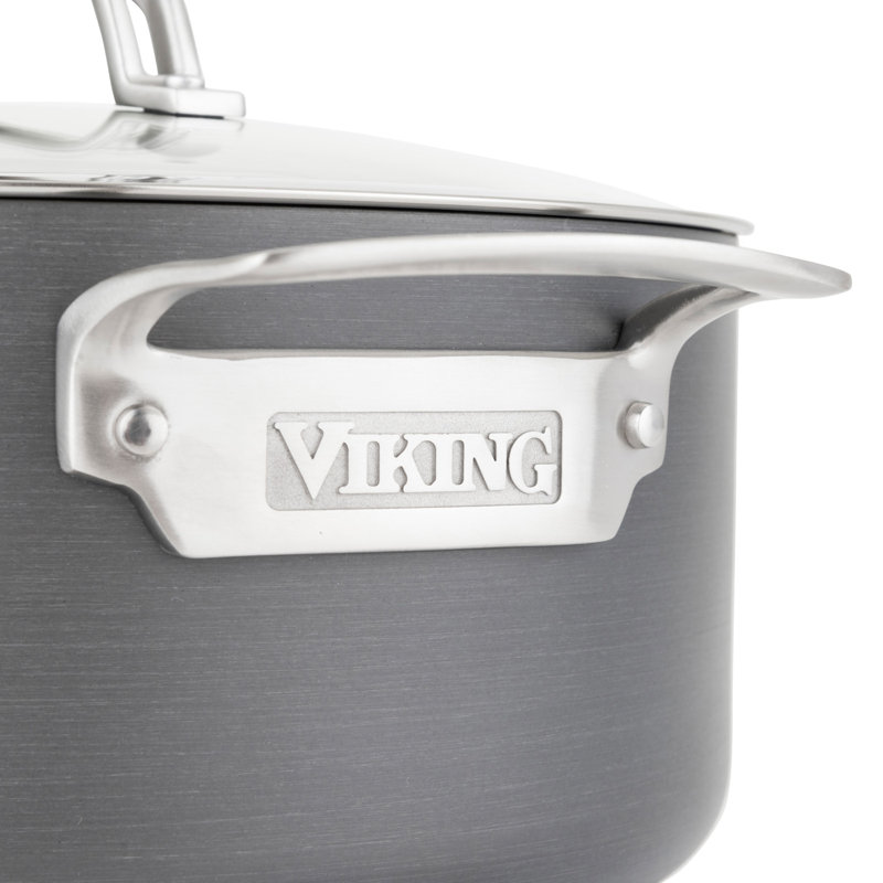 Viking 10-Piece Hard Anodized Nonstick Cookware Set with Glass Lids