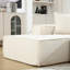 Modulaire moderne en L, tissu éponge beige, 3 modulaires pour le salon, aucun assemblage requis Modulaire contemporain, assemblage, design fonctionnel
