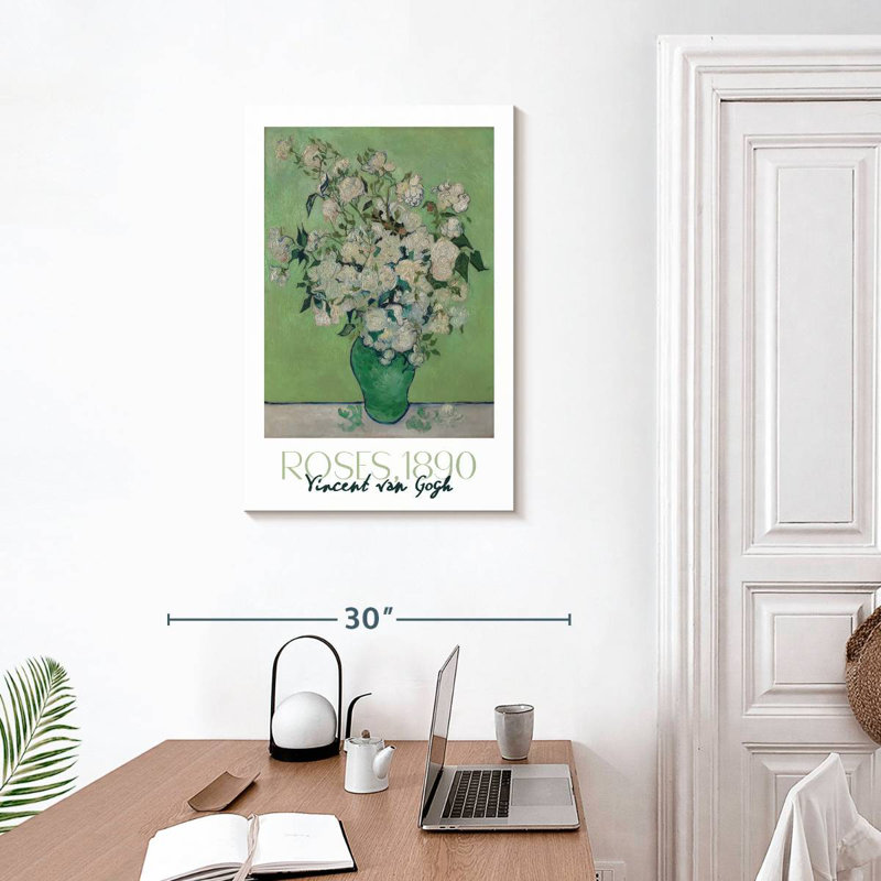Affiche d'exposition Roses Van Gogh, H 30 po x l 20 po