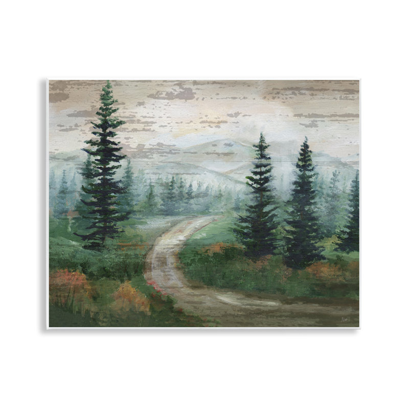 «Path Through Wilderness», art mural sur bois par Nan