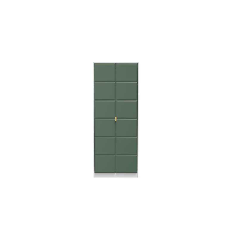 Allem 2 Door Wardrobe, Green/White