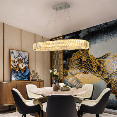 Coreopsis 1-Light Crystal LED Chandelier