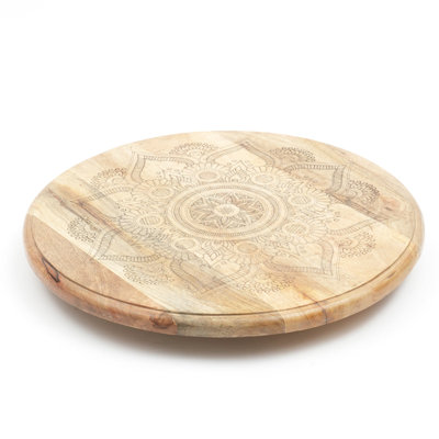 World Menagerie Mango Wood Lazy Susan