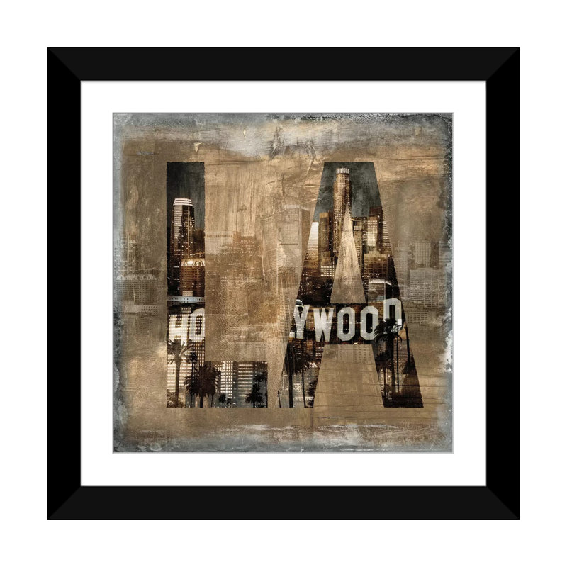 «LA Reveal», reproduction d'impression sur toile, H 24 po x l 24 po x P 1 po, Papier d'art encadré noir, Blanc