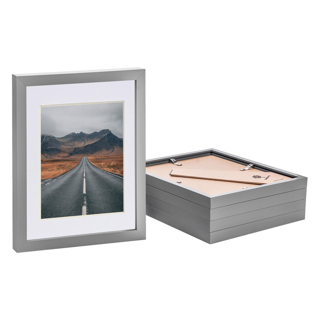 Photo Frames with 5" x 7" Mount - 8" x 10" - Grey/White