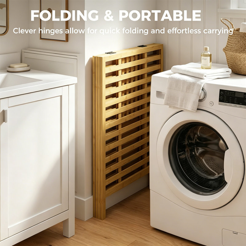 Bamboo Laundry Room Organiser