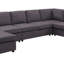 Canapé modulaire 146,5 po avec méridienne réversible-603473981