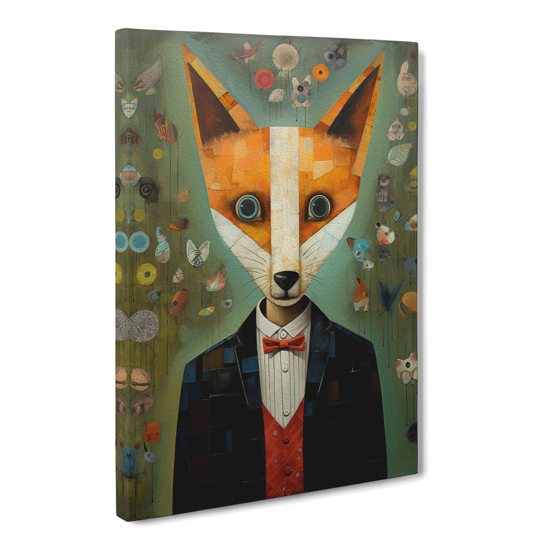 Fox Dadaism - Wrapped Canvas Print, 76cm H x 50cm W x 3cm D