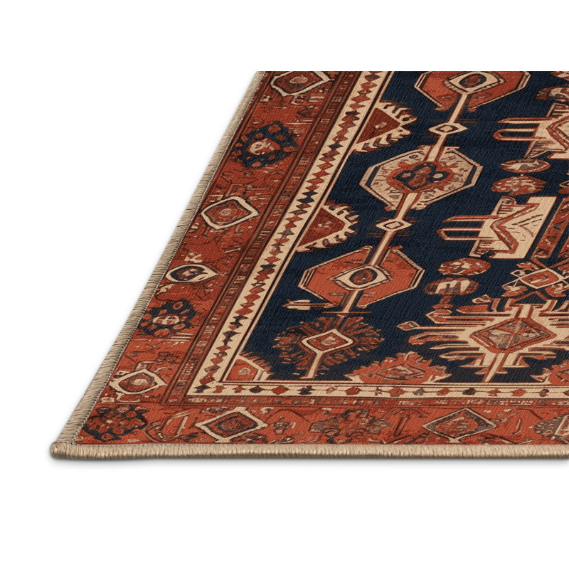 Tapis brun lavable à la machine, Carré 6 pi