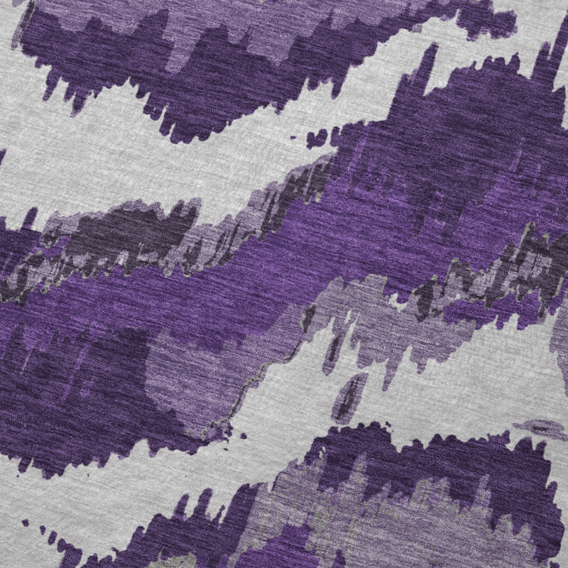 Jeté géométrique Addison Sherpa ASB855, Mauve