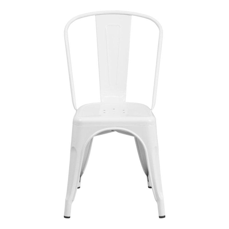 Hasan 18'' H Stacking Side Chair, White