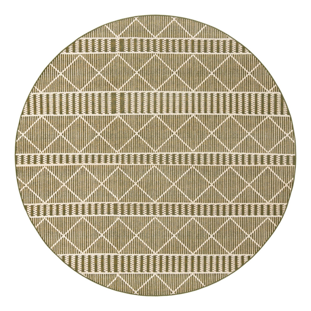 Arthur-James Washable Striped Indoor / Outdoor Rug Foundry Select Rug 