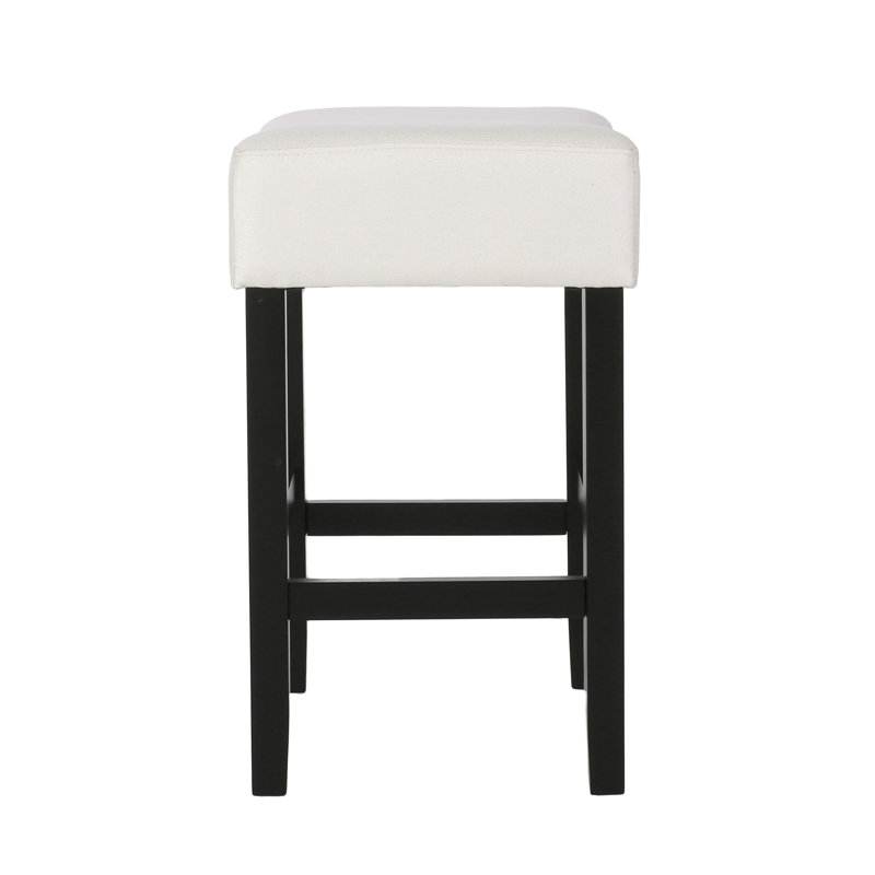 Tabourets de comptoir confortables et polyvalents en cuir reconstitué pour la décoration intérieure, Beige