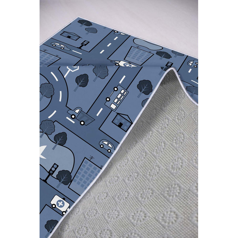 Premium Woven Carpet, 5.2 x 7.5 Feet, 100% Polyester, 0.3 in Pile Height | Antibacterial, Non-Slip Underside, Machine Washable | 3D Digital Printed Design, Ideal for Living Room & Bedroom Decor