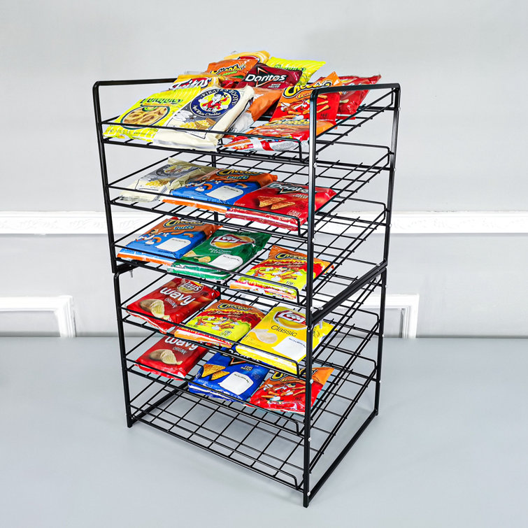 Stackable Can Rack Organizer, Stackable Potato Chip Bag Storage Dispenser for Kitchen Cabinet Rebrilliant