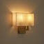 Abat-jour mural rectangulaire en tissu 2 lumières
