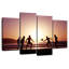 Silhouette de soccer sur la plage Sireci
