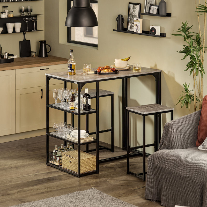 Ginjiro 2 - Person Dining Set, Grey