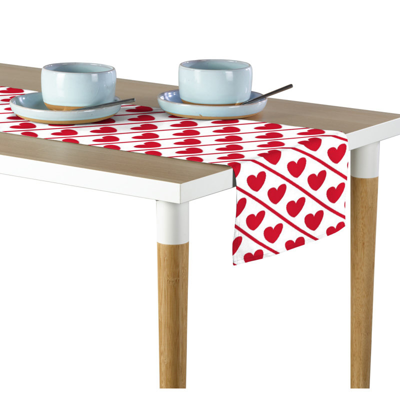 Esparza Geometric Valentine's Day Table Runner, 108" L x 14" D