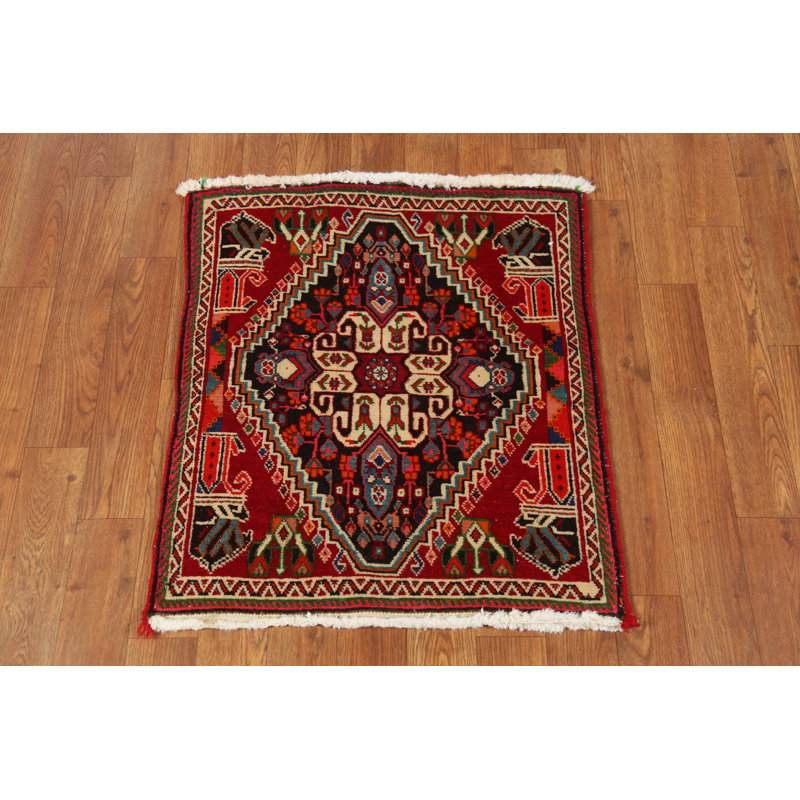 Tapis traditionnel en laine fait à la main 2 x 2 po