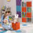 Sorbus 11" Foldable Fabric Storage Cube Bins with Handles in Orange