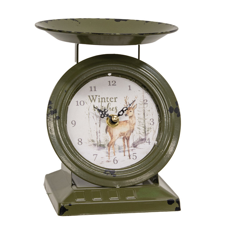 Numerical Metal Electrical Tabletop Clock Green