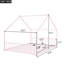 Lit double pleine grandeur en métal, rose-801898506