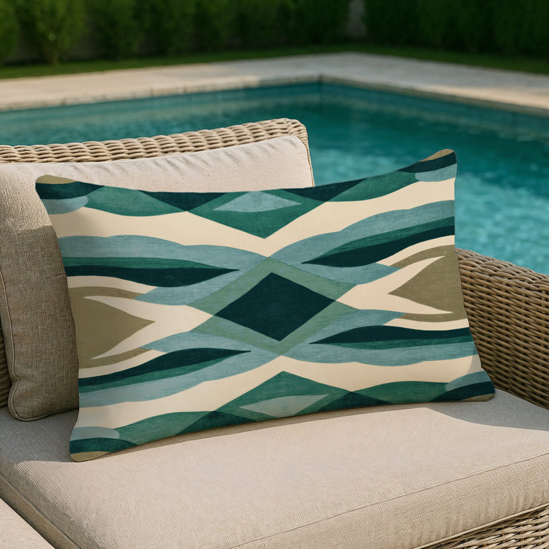 Radiant Eclipse Indoor And Outdoor Throw Pillow, Rectangle 14"H x 20"W