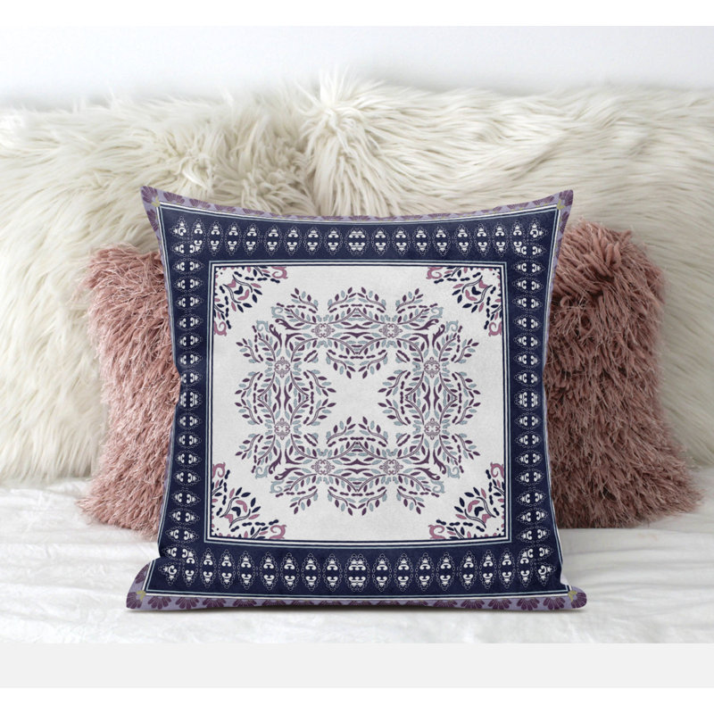 Housse et insert de coussin carré Window Window, 20 po X 20 po, Crème, rouge, bleu