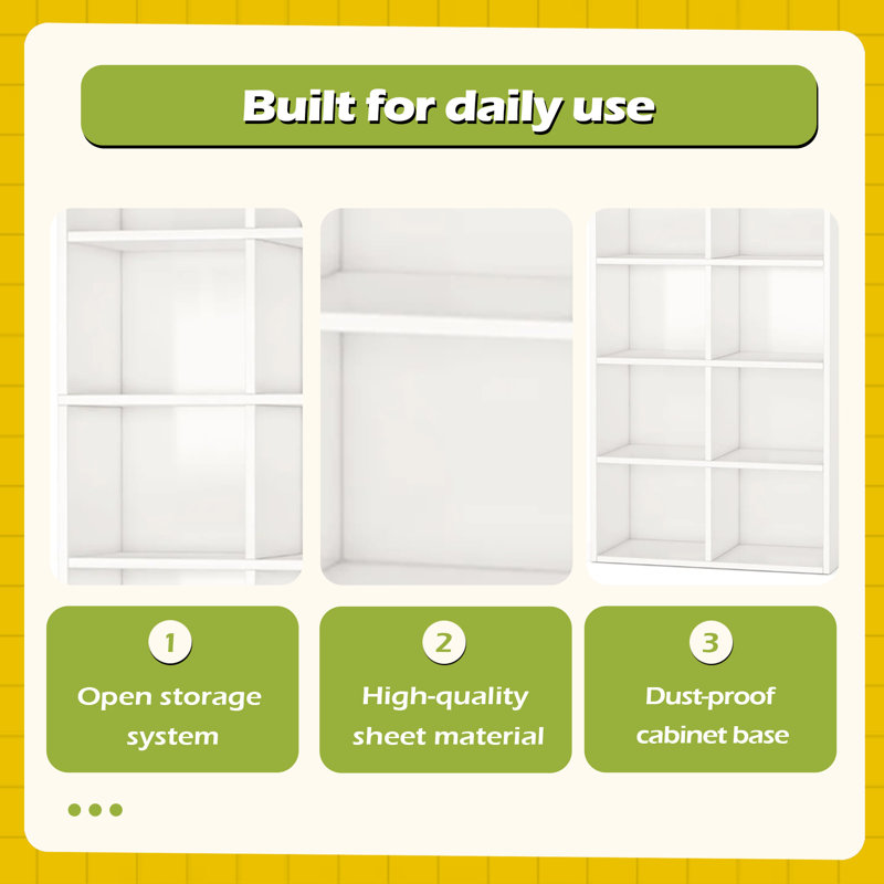 Compact Bookcase,Attractive Display Rack,Open Cabinet