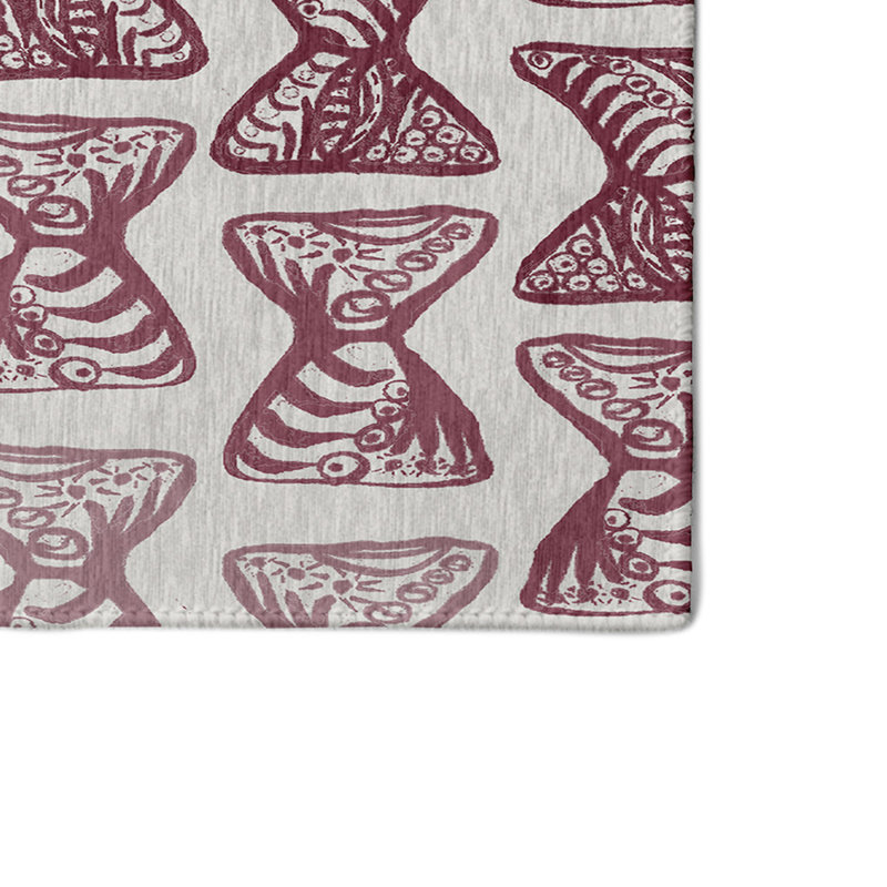 Tapis décoratif marron géométrique, Rectangle 4 pi x 6 pi