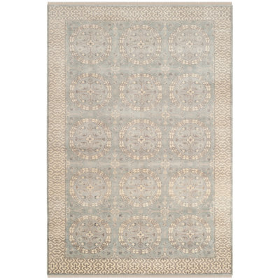 Oushak Oriental Hand-Knotted Wool Gray Area Rug
