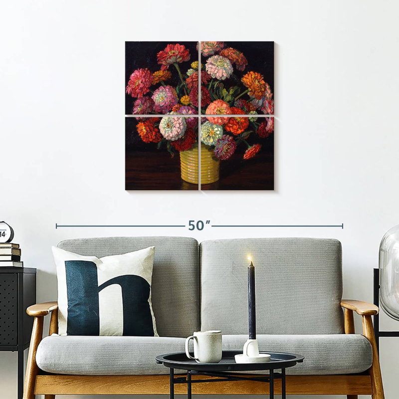 Bouquet coloré, H 26 po x l 26 po