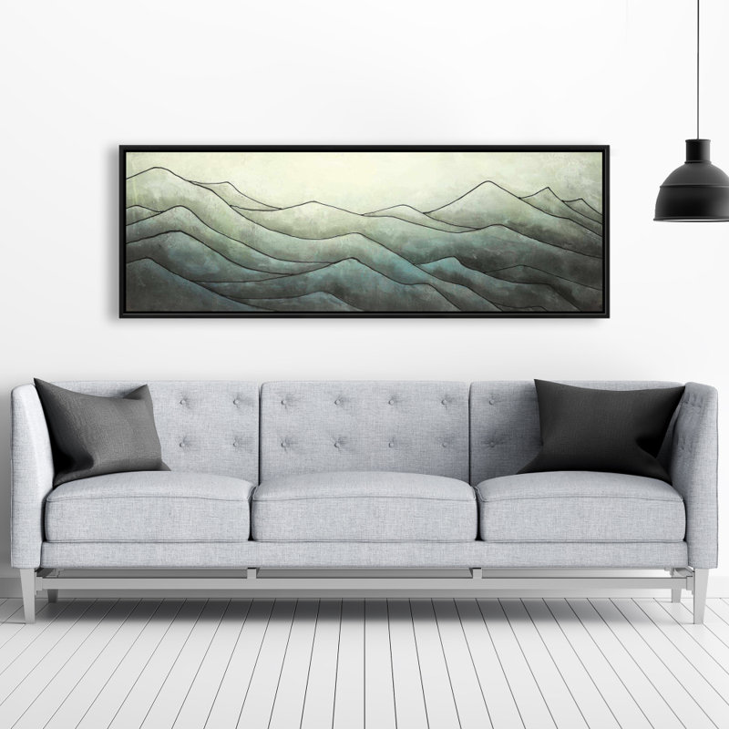 Dans les vagues - décor de toile contemporaine encadrée Waves