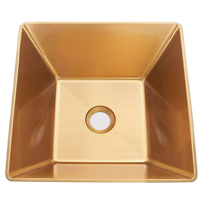 Goose Neck Gold Touchless Motion Sensor Faucet with Auto Liquid Soap Dispenser and Vessel Sink and