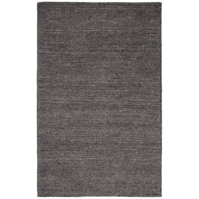 Tapis gris en laine / coton touffeté à la main Misak